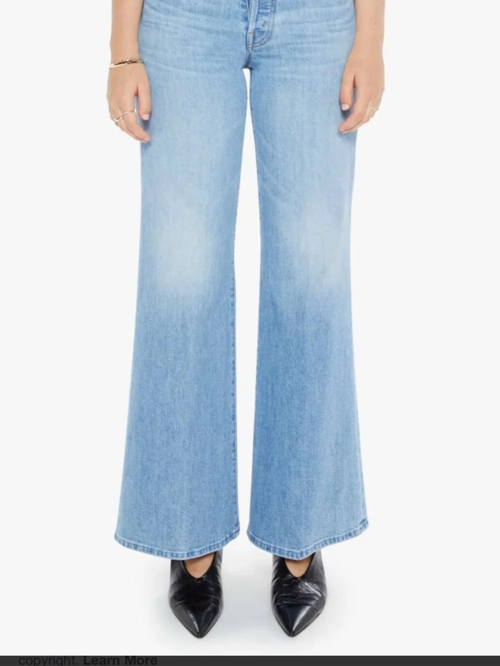 MOTHER Light Blue High-Rise Flare Jeans